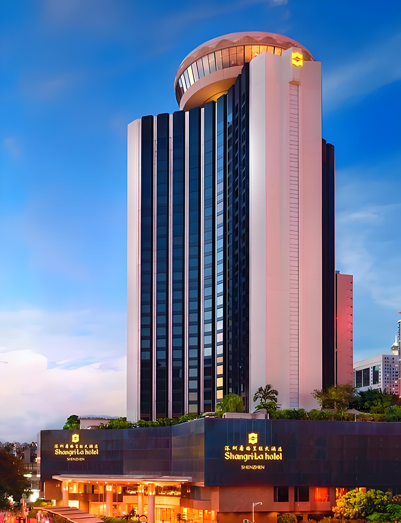 深圳香格里拉大酒店。地址:深圳市羅湖區(qū)建設(shè)路1002號(hào)
